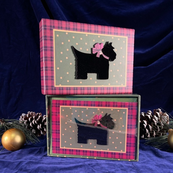 NWT Create Papers Christmas Scottie Plaid Tartan Cards/Envelops - Picture 3 of 5